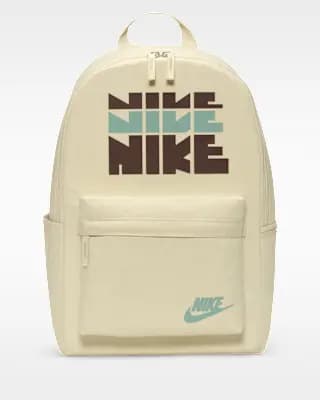 Nike Heritage Backpack (25L) Light Khaki/Burgundy Crush/Cannon [Body/Lining: 100% polyester, Spot clean, ONE SIZE]