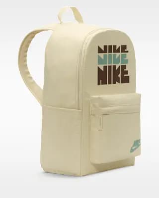Nike Heritage Backpack (25L) Light Khaki/Burgundy Crush/Cannon [Body/Lining: 100% polyester, Spot clean, ONE SIZE]