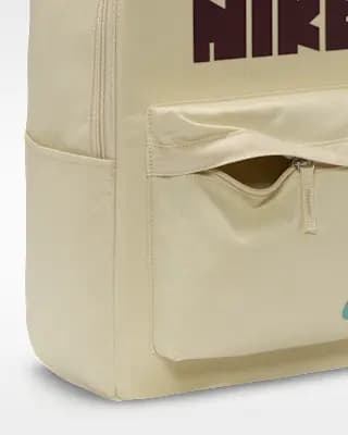 Nike Heritage Backpack (25L) Light Khaki/Burgundy Crush/Cannon [Body/Lining: 100% polyester, Spot clean, ONE SIZE]