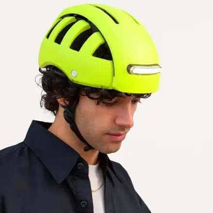 FEND Super + Lights Foldable Bike Helmet Hi-vis Lime [Recreational Cycling, Recreational Cycling, Hybrid]
