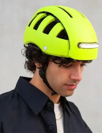 FEND Super + Lights Foldable Bike Helmet Hi-vis Lime [Recreational Cycling, Recreational Cycling, Hybrid]