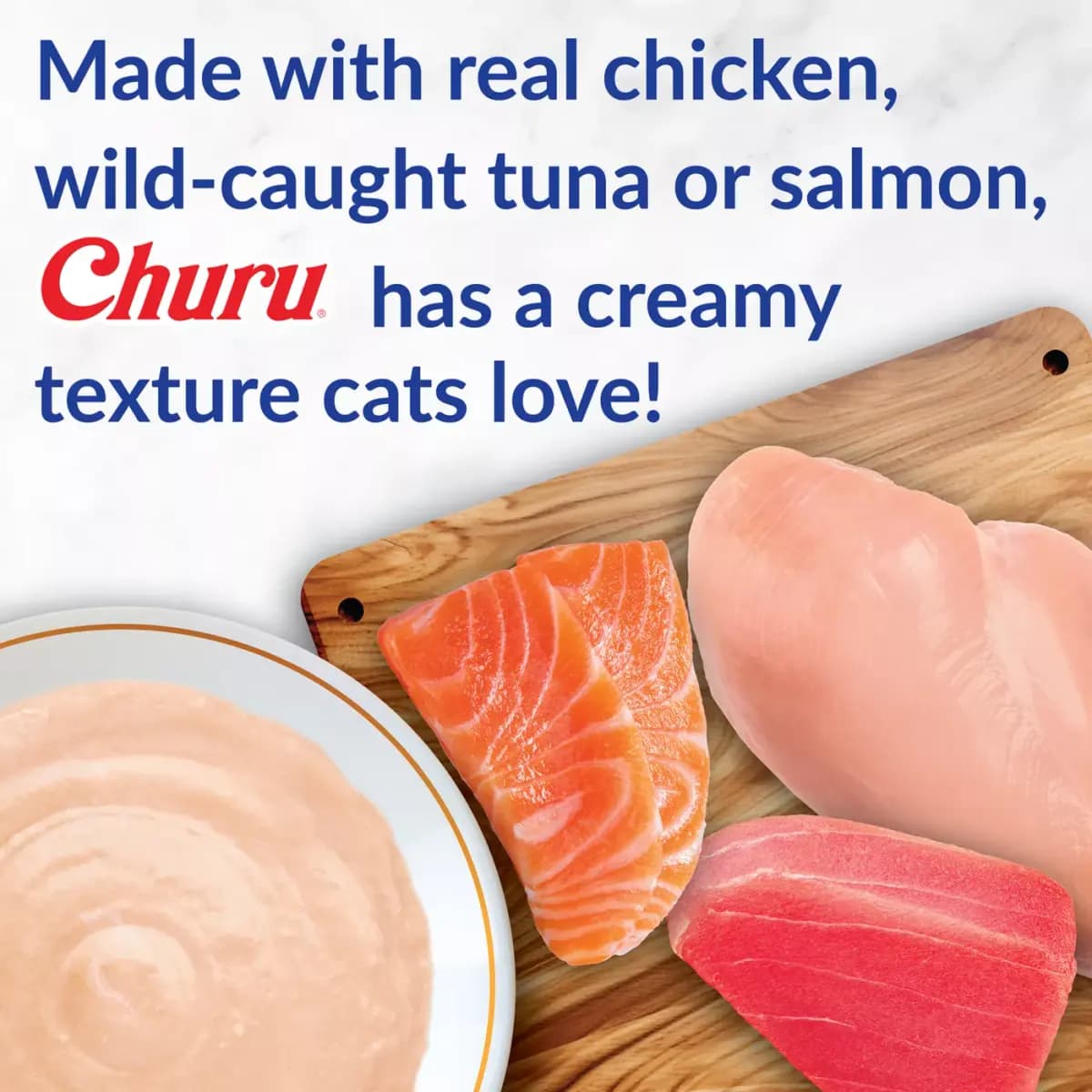 Inaba Churu Puree Lickable Cat Treat Variety Pack - Tuna & Chicken, 50 Count [Item Number 5284731, Brand Inaba, Food Type Tubes, Life Stage All]