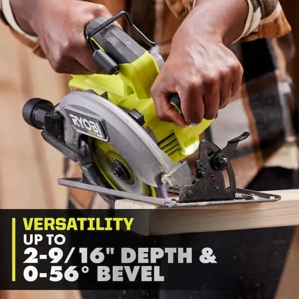 RYOBI ONE+ HP 18V Brushless Cordless 7-1/4 in. Circular Saw with ONE+ 18V 4.0 Ah Battery, PBLCS302B-PBP004 [Battery Amp Hours: 4 Ah, Battery Power Type: Lithium Ion, Battery Size: 