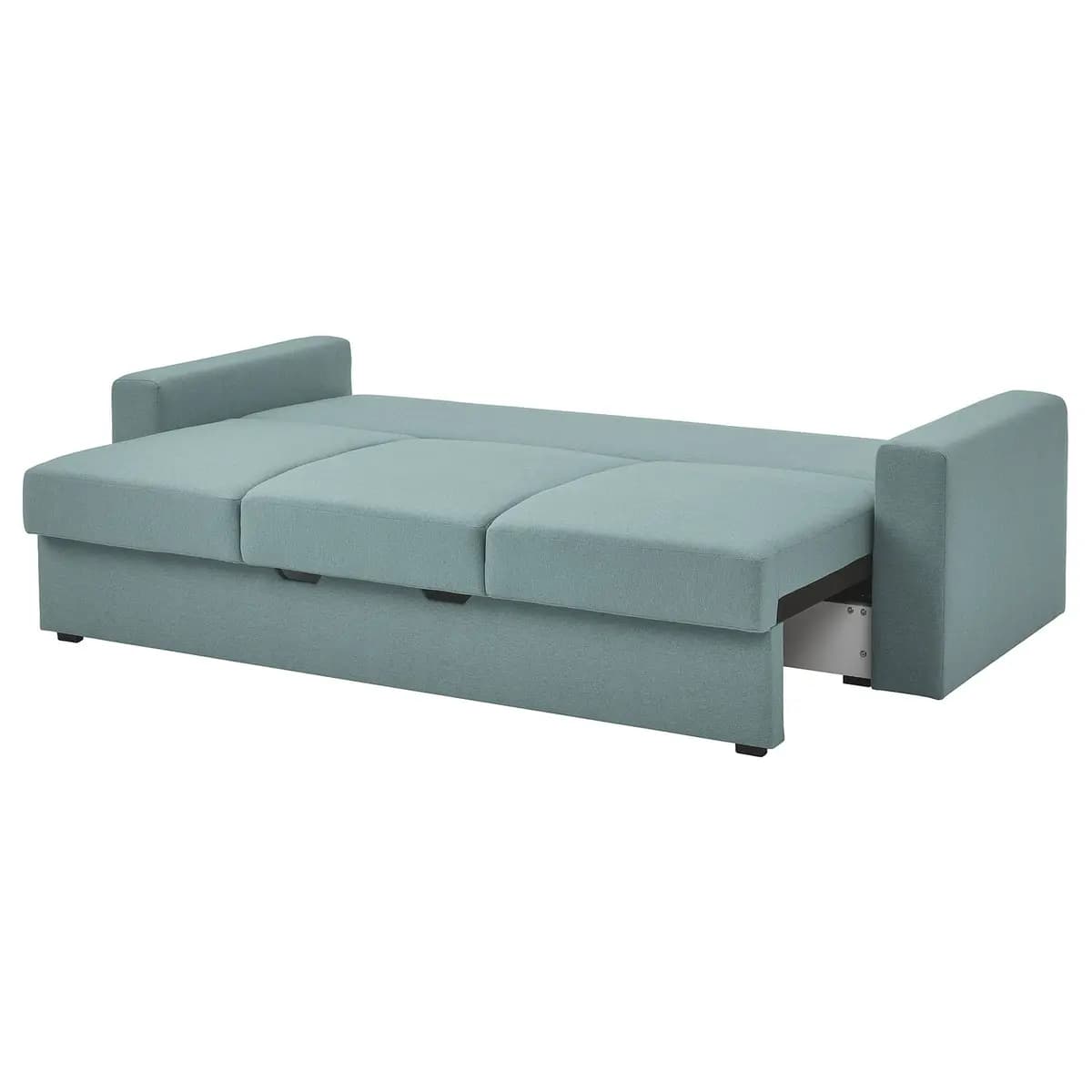 IKEA BÅRSLÖV Sleeper sofa, Tibbleby light gray-turquoise [Width 92 7/8 ", Depth 42 7/8 ", Height 29 1/2 "]