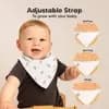 KeaBabies 10pk Organic Baby Bandana Bibs, Baby Drool Bibs for Baby Girl, Boy, Baby Bibs for Toddler, Infant, Newborn (Cosmo) [Dimensions (Overall) 11.8 inches (L), 13.8 inches (W),