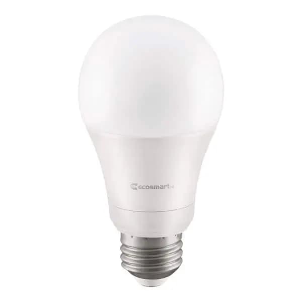 EcoSmart 60-Watt Equivalent A19 E26 Base Dimmable LED Light Bulb with Selectable Color Temperature (4-Pack), 14A19060W6CCT01 [Actual Color Temperature (K): 2700,3000,3500,4000,5000