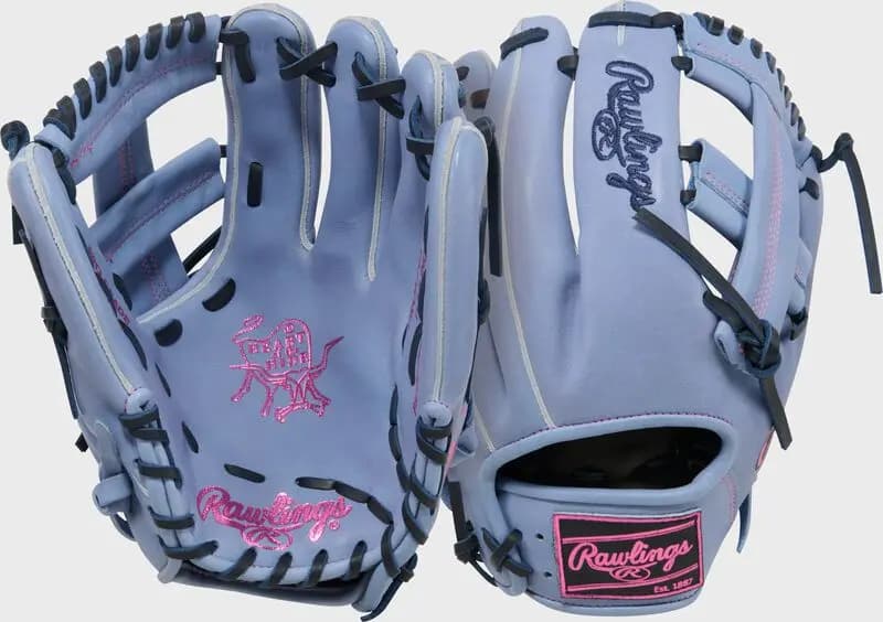 Rawlings Heart of the Hide 11.75-Inch Infield Glove, Right Hand Throw [Conventional, Periwinkle, Standard]