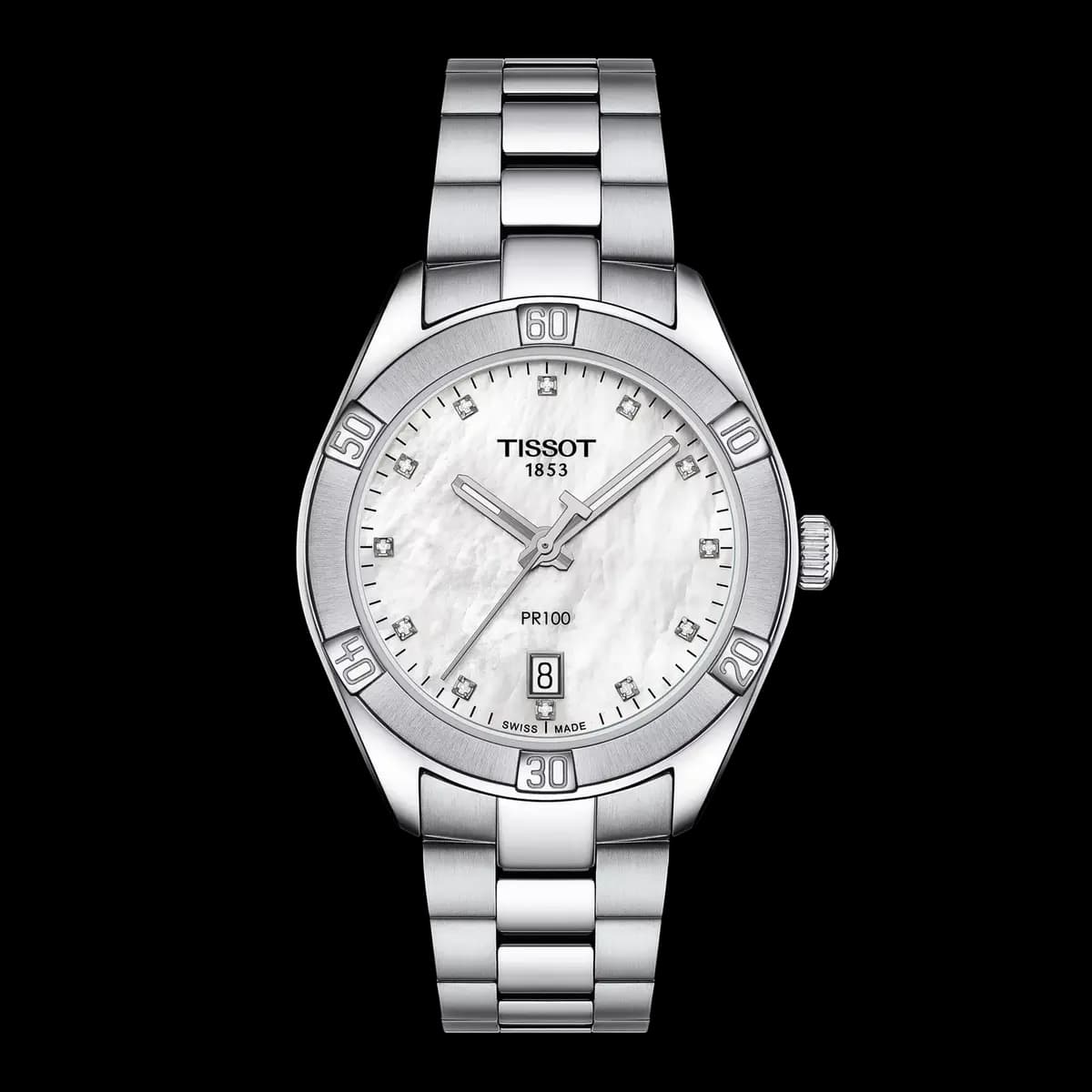 Tissot PR 100 Sport Chic 36mm White mother-of-pearl [36.00 mm, Quartz three hands, 100 m]