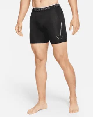 Nike Pro Dri-FIT Men's Shorts Black/White [Body: 90% polyester/10% spandex. Mesh: 92% polyester/8% spandex, Machine wash, XS-4XL Tall]