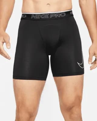 Nike Pro Dri-FIT Men's Shorts Black/White [Body: 90% polyester/10% spandex. Mesh: 92% polyester/8% spandex, Machine wash, XS-4XL Tall]