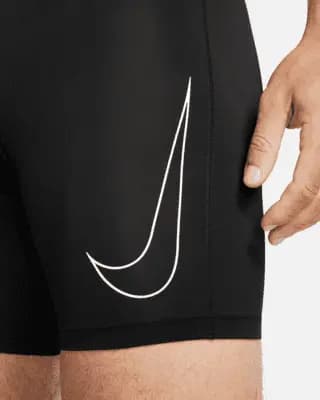 Nike Pro Dri-FIT Men's Shorts Black/White [Body: 90% polyester/10% spandex. Mesh: 92% polyester/8% spandex, Machine wash, XS-4XL Tall]