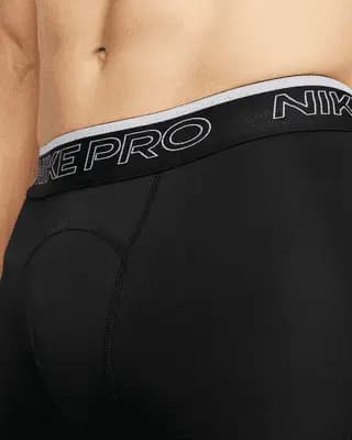 Nike Pro Dri-FIT Men's Shorts Black/White [Body: 90% polyester/10% spandex. Mesh: 92% polyester/8% spandex, Machine wash, XS-4XL Tall]