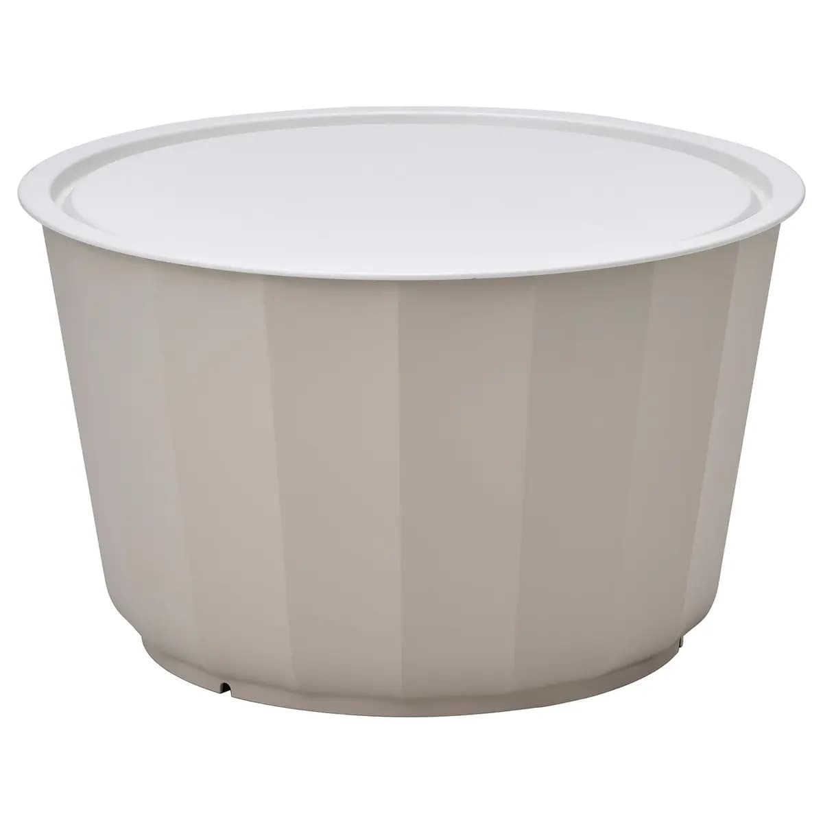 IKEA LÅGASKÄR Coffee table, outdoor, beige [Height 16 1/2 ", Diameter 29 1/8 "]