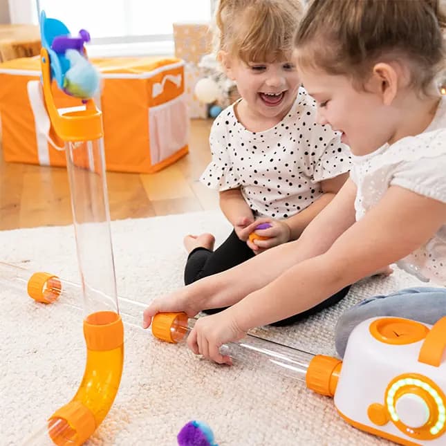Fat Brain Toys Air Toobz Whirlwind Accessory Pack Windsock and Pinwheel Add-Ons for Air Toobz, Ages 3 and Up [Windsock and spinning wheel to add to your Air Toobz, Encourages cause