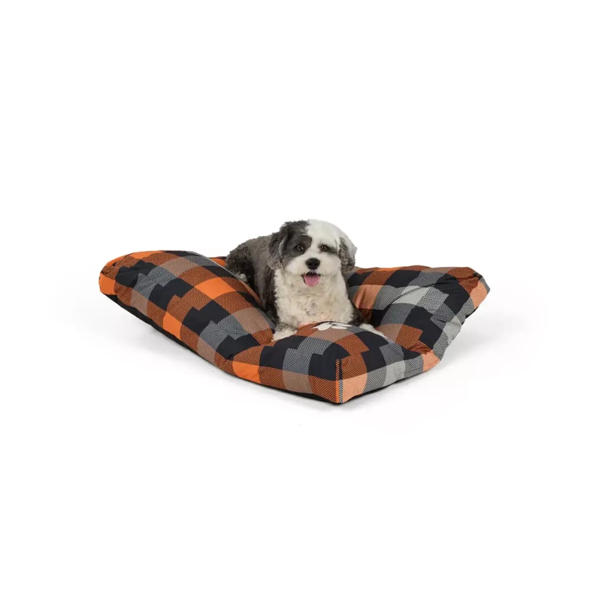 Thrills & Chills® Halloween Plaid Pillow Dog Bed, ONESIZE 36 IN L X 28 IN W [Brand Thrills & Chills®, Includes 1 Pillow Bed, Intended Pet(s) Dpgs, Material(s) Polyfill, Velboa, Non