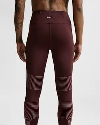 Nike Swift Flash Women's High-Waisted Full-Length Running Leggings Mystic Dates/Pink Smoke [Mystic Dates/Pink Smoke, Reflective graphics, 75% polyester/25% spandex]