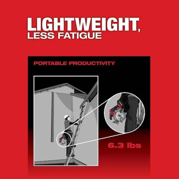 Milwaukee M18 FUEL 18V Lithium-Ion Brushless Cordless 6-1/2 in. Circular Saw (Tool-Only), 2833-20 [Battery Amp Hours: No Battery, Battery Power Type: Lithium Ion, Battery Size: 18-