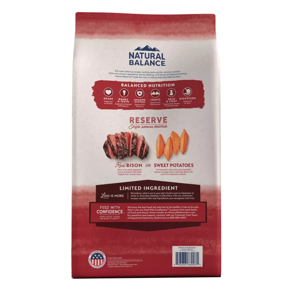 Natural Balance Limited Ingredient Diet Adult Dry Dog Food - Grain Free, Sweet Potato & Bison [Brand Natural Balance, Food Type Kibble, Breed Size All, Life Stage Adult]