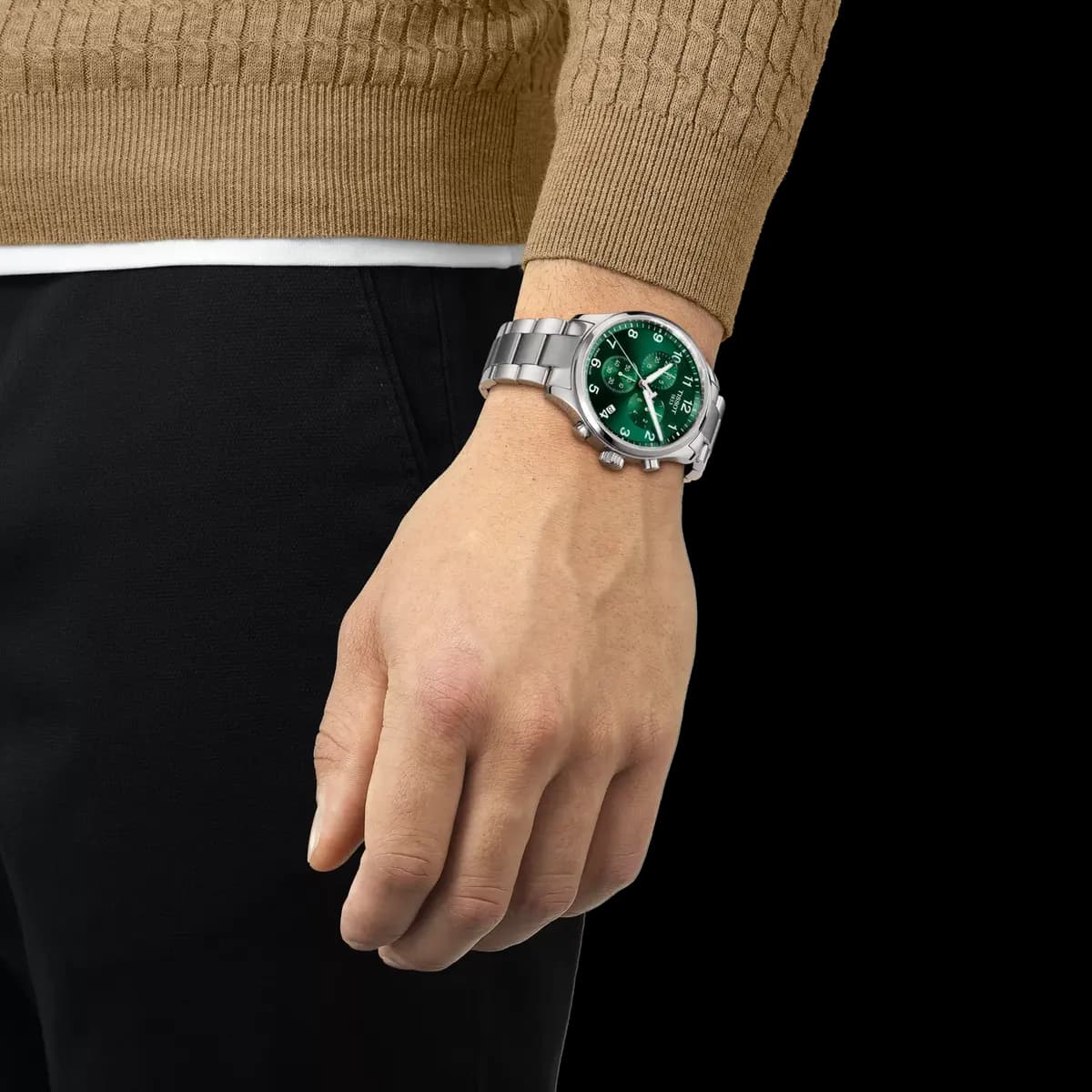 Tissot Chrono XL Classic Green [45.00 mm, Quartz chronograph PowerDrive, 100 m]
