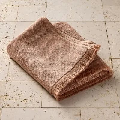 Casaluna Organic Texture Bath Towel Clay - Casalunaâ„¢ [100% Organic Cotton, Heavyweight (550-800 GSM), Hohenstein HTTI]