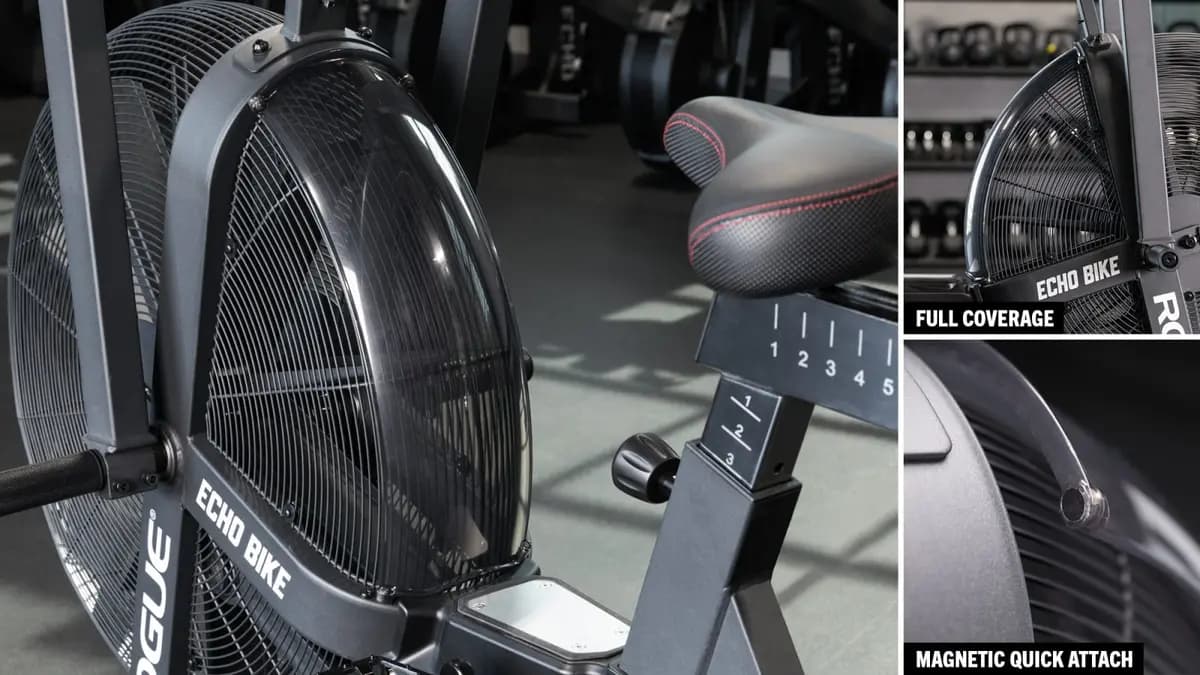 Rogue Fitness Rogue ECHO Bike Wind Guard - 75 Degrees - V2 [Transparent Grey, No, 18.75Ã¢â‚¬Â]