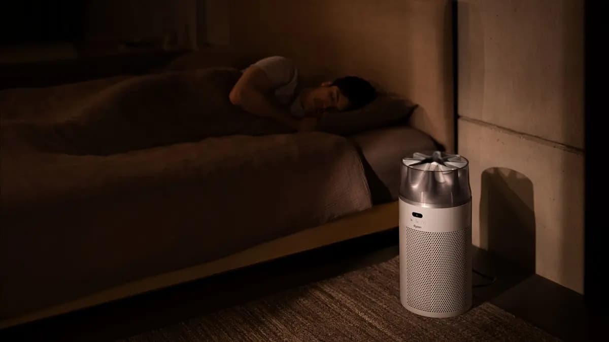 Dyson HushJet™ Purifier Compact HJ10 (White/Silver) [9.06 in, 90 degrees, 5.9 ft]