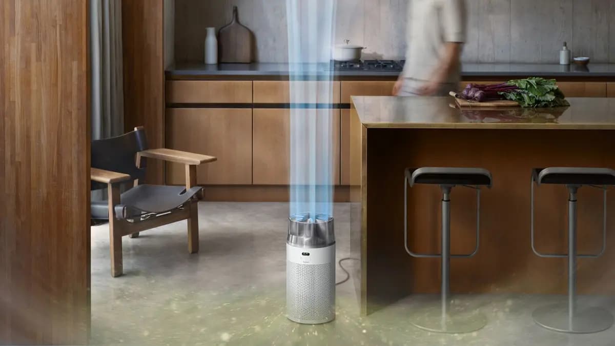 Dyson HushJet™ Purifier Compact HJ10 (White/Silver) [9.06 in, 90 degrees, 5.9 ft]