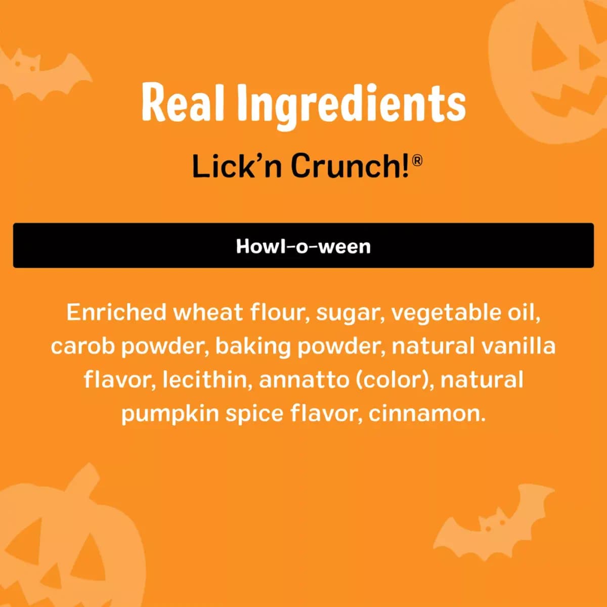 Three Dog Bakery Howl-o-ween Lick'n Crunch Sandwich Cookie Dog Treats - Carob & Pumpkin Spice Flavor [Species Dog, Brand Three Dog Bakery, Food Type Cookie, Breed Size All]