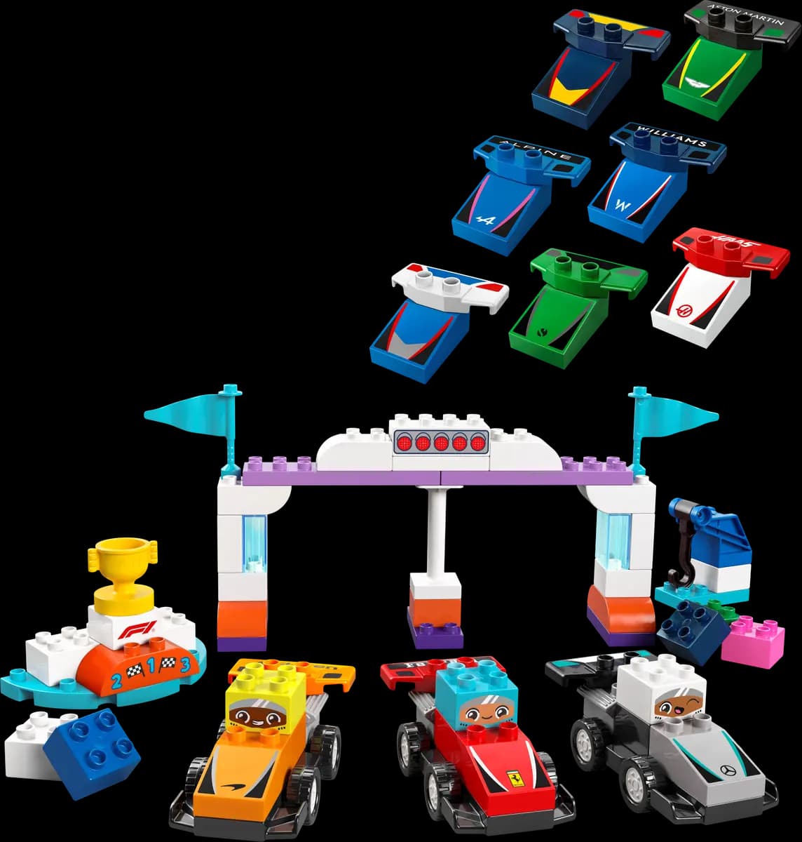 LEGO F1ÃƒÆ’Ã†â€™ÃƒÂ¢Ã¢â€šÂ¬Ã…Â¡ÃƒÆ’Ã¢â‚¬Å¡Ãƒâ€šÃ‚Â® Team Race Cars & Drivers 10445 [70 pieces, ages 2+, DUPLOÃƒÆ’Ã†â€™ÃƒÂ¢Ã¢â€šÂ¬Ã…Â¡ÃƒÆ’Ã¢â‚¬Å¡Ãƒâ€šÃ‚Â®]