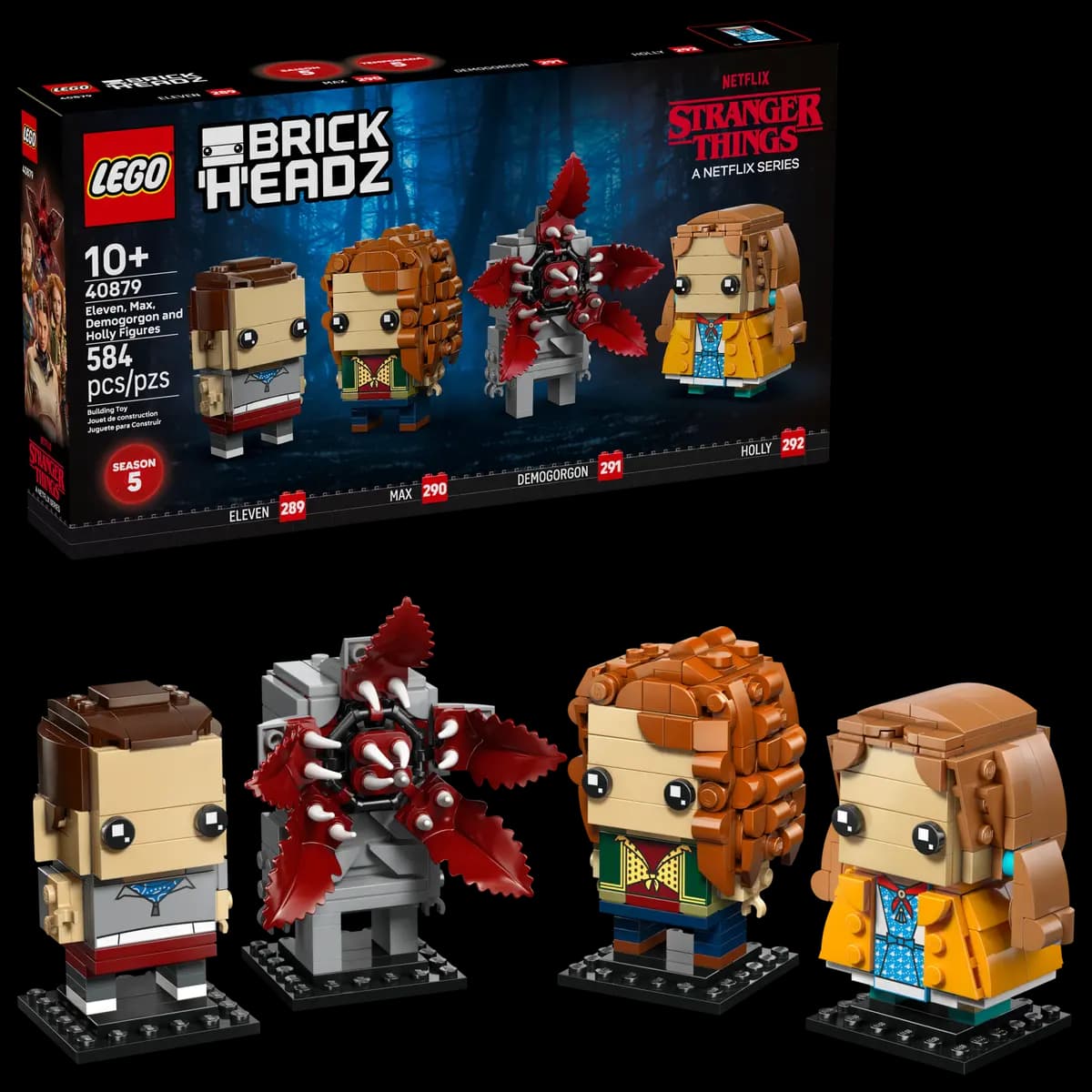 LEGO Eleven, Max, Demogorgon and Holly Figures 40879 [584 pieces, ages 10+, BrickHeadz]