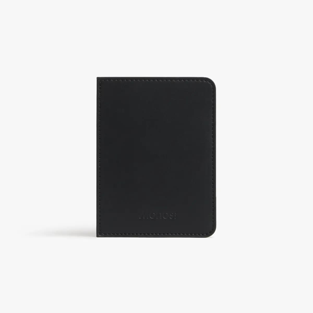 Monos Passport Cover Carbon Black [Lined with colour-matched cotton twill fabric, 0.15 lb / 0.06 kg, Height]