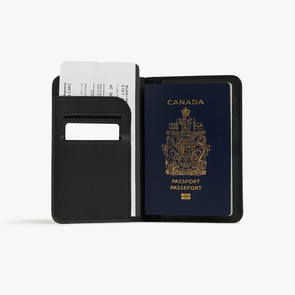 Monos Passport Cover Carbon Black [Lined with colour-matched cotton twill fabric, 0.15 lb / 0.06 kg, Height]
