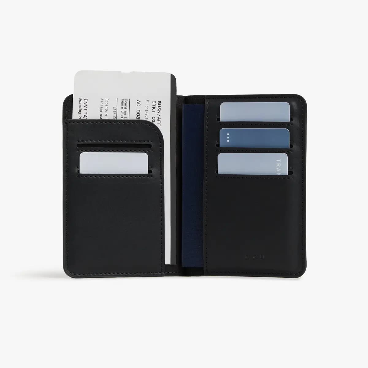 Monos Passport Cover Carbon Black [Lined with colour-matched cotton twill fabric, 0.15 lb / 0.06 kg, Height]
