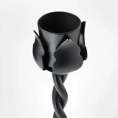 Threshold designed w/Studio McGee Set of 2 Metal Taper Candle Holders Black - Thresholdâ„¢ designed with Studio McGee [Taper, Iron, 1 Candle]