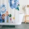 13pc PEVA Floral Blooms Shower Curtain and Rings Set Blue - Room Essentials™ [72 Inches (H) x 72 Inches (W), .72 Pounds, Pressed or Molded]