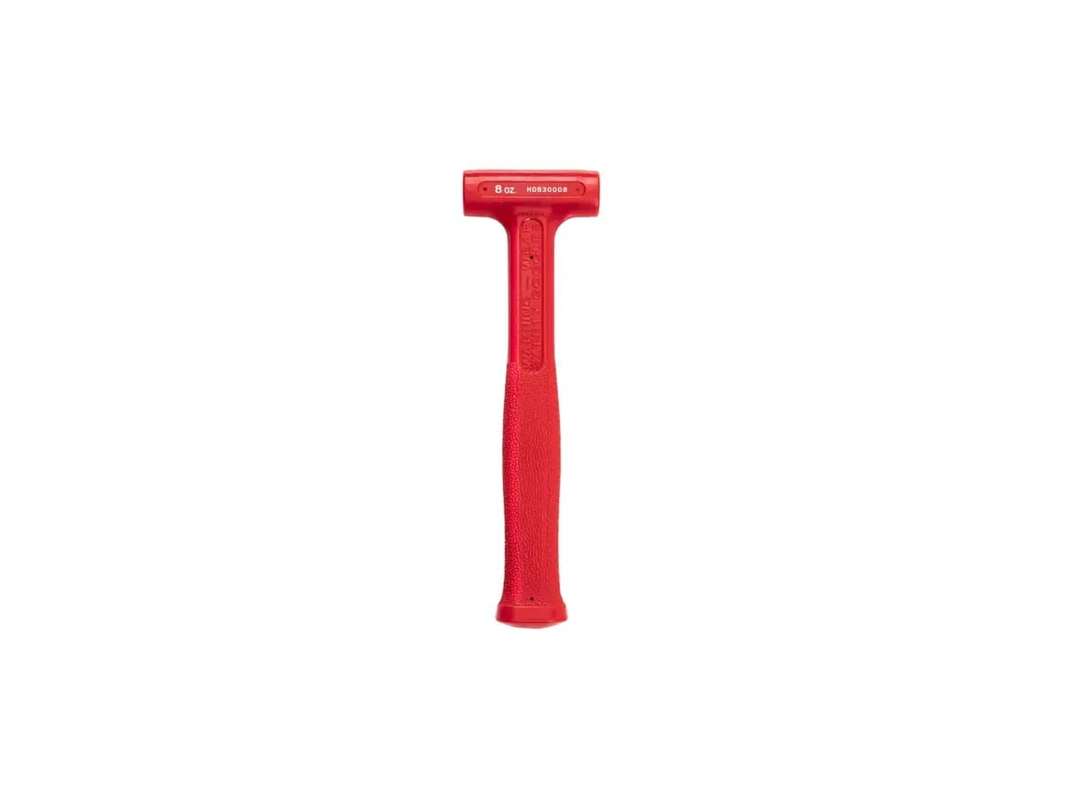 TEKTON 8 oz. Dead Blow Hammer [A. Length (in.) 9.5, B. Width (in.) 2.9, C. Height (in.) 1.2]