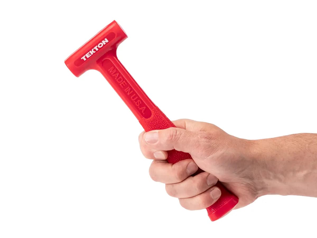 TEKTON 8 oz. Dead Blow Hammer [A. Length (in.) 9.5, B. Width (in.) 2.9, C. Height (in.) 1.2]