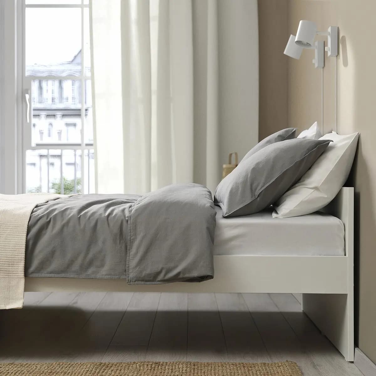 IKEA VIHALS Bed frame, white [Width 40 1/2 ", Height 26 ", Length 77 1/8 "]
