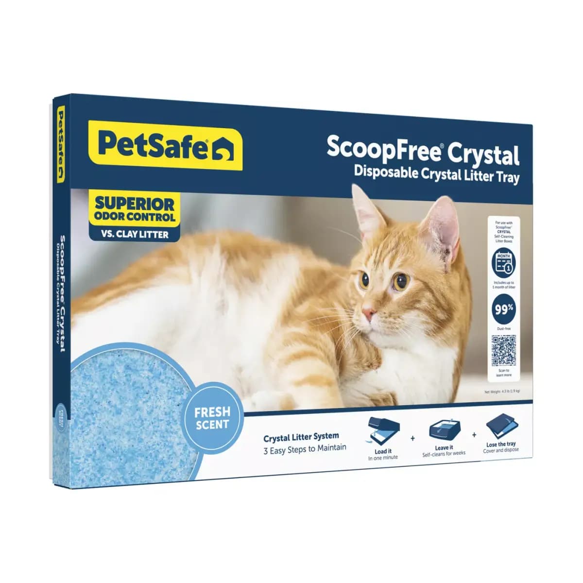 PetSafe® ScoopFree® Crystal Litter Disposable Refill Tray Leak Proof Fresh Scent - 1 Pack [Material Dust-free, low-tracking crystal litter w, Environment Type Indoors, Species Cat,
