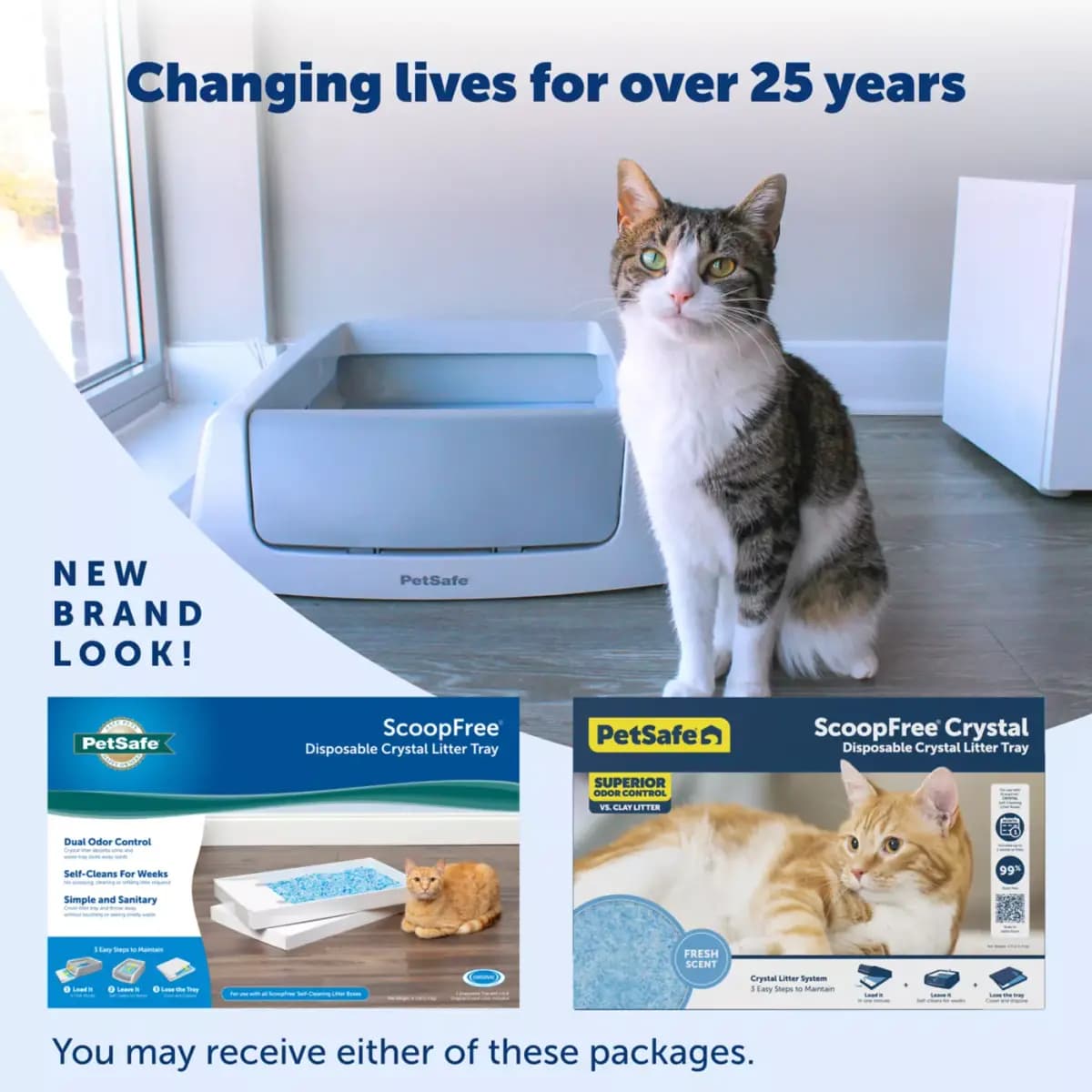 PetSafe® ScoopFree® Crystal Litter Disposable Refill Tray Leak Proof Fresh Scent - 1 Pack [Material Dust-free, low-tracking crystal litter w, Environment Type Indoors, Species Cat,