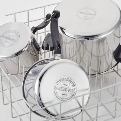 Farberware Classic 1qt Covered Saucepan: Stainless Steel Cookware, Dishwasher-Safe, Gas & Induction Compatible Pot [Stainless Steel, 11 Inches, 1 Quart]