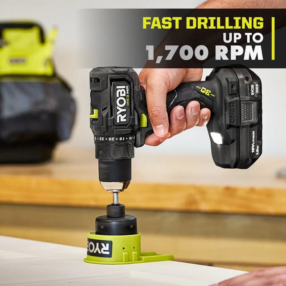 RYOBI LIMITED EDITION 18V ONE+ HP Compact Brushless 1/2" Drill/Driver Kit [Voltage 18V, Fuel Gauge Integrated LEDs, Capacity 4Ah]