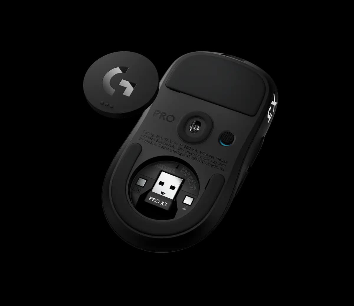 Logitech PRO X3 SUPERSTRIKE - Midnight Black [4.92 in (125 mm), 2.5 in (63.5 mm), 1.57 in (40 mm)]