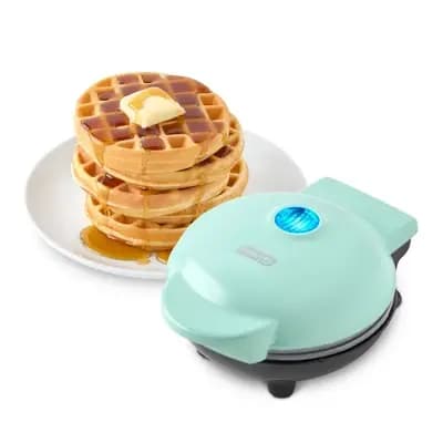 Dash Ceramic Nonstick Mini Maker Waffle Aqua [350 watts, Plastic, 1.3 Pounds]