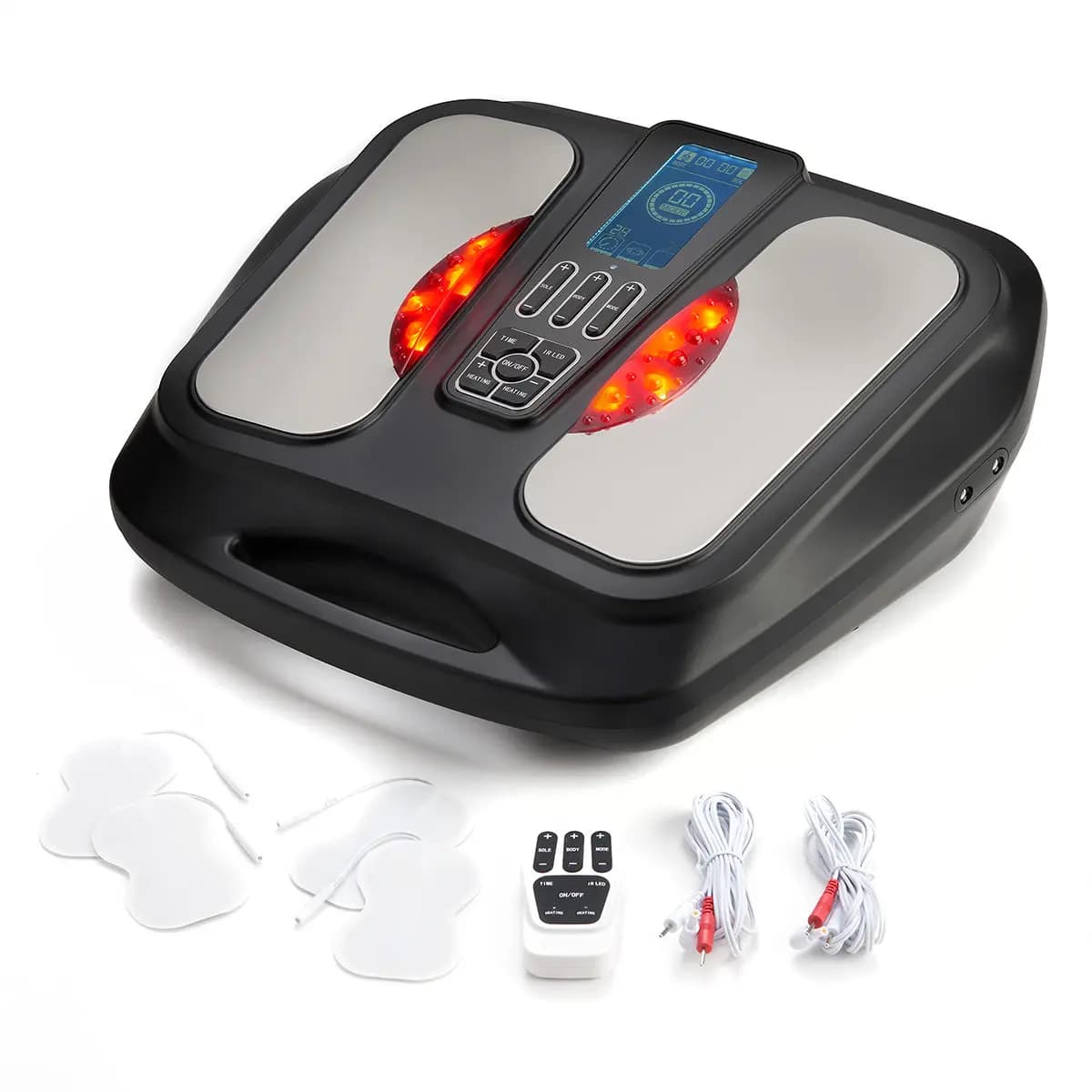 Sharper Image T.E.N.S. Foot Massager with Infrared Heat [19.88" L x 7.64" W x 17.4" H, 6.7 lbs, Square wave]