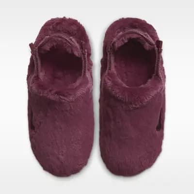 Nike Calm SE Faux Fur Women's Mules Pink Smoke/Mystic Dates [Pink Smoke/Mystic Dates, FZ3119-602]