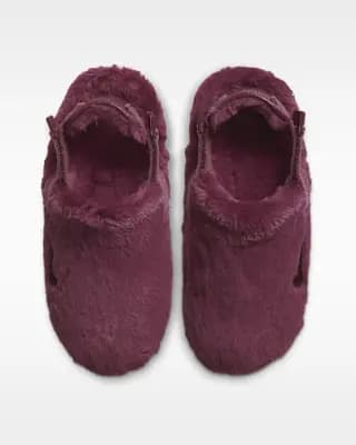 Nike Calm SE Faux Fur Women's Mules Pink Smoke/Mystic Dates [Pink Smoke/Mystic Dates, FZ3119-602]