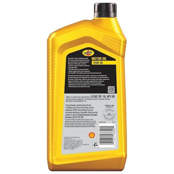Pennzoil SAE 5W-30 Motor Oil 1 Qt., 550035091 [Automotive Part Type: Engine Oil, General Part Type: Engine Oil, Number Of Units In Package: 1]