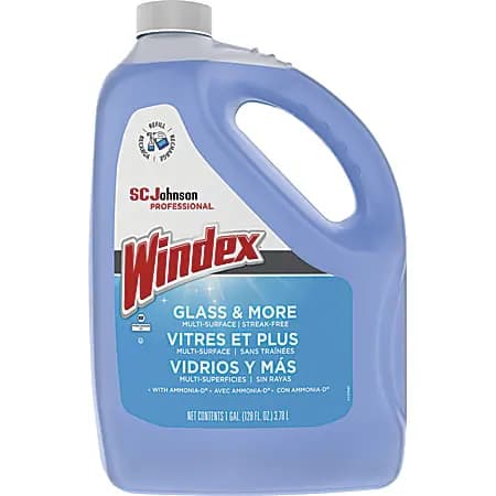 Windex® Glass Cleaner With Ammonia-D®, 128 Oz Bottle [color Blue, Number Of Containers 1, Size (container) 128 oz, antibacterial No]