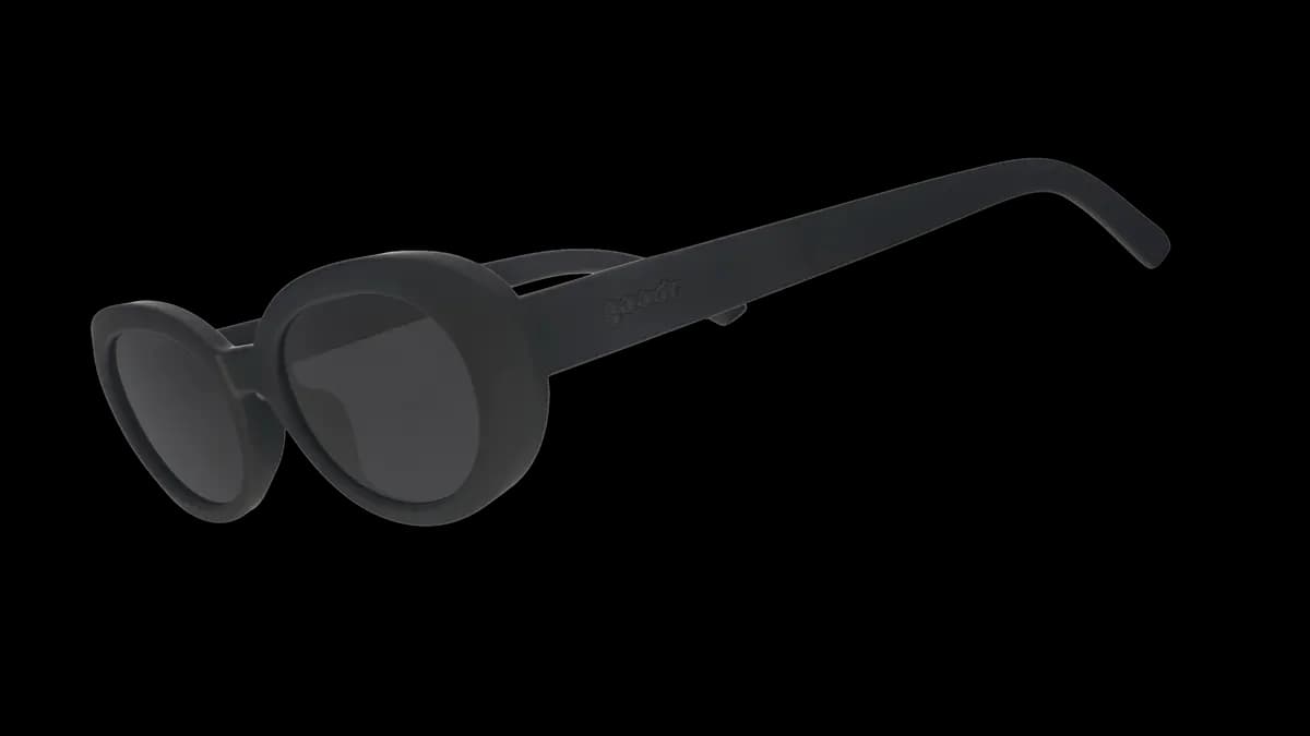 goodr Always Having a Moment Black Oval [polarized lenses, UV400, premium polymer]